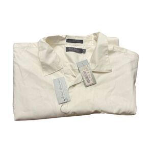 Daniel Cremieux Men's White Dress Shirt XL Short Sleeve